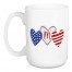 Patriotic Heart Pattern Monogram Personalized 5 x 4.62 Mug