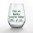 So Lucky You're Mine Personalized 3.25 x 4.25 Printed Stemless Wine Glass Set of 2