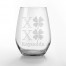 XOXO Clovers Personalized 3.25 x 4.25 Engraved Stemless Wine Glass