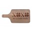 XOXO Clovers Personalized 17 x 8 Walnut Paddle Cutting Board