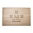 Many Clover Monogram Personalized 17 x 11 Maple Cutting Board
