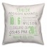 Green Birth Announcement 16x16 Throw Pillow Front
