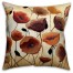 Dark Autumnal Poppies  Outdoor Throw Pillow