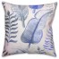 Blue Tropical Leaves  Outdoor Throw Pillow