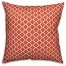 Red Quatrefoil  Outdoor Throw Pillow