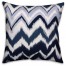 Navy Abstract Chevron  Outdoor Throw Pillow
