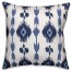 Navy Ikat  Outdoor Throw Pillow
