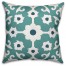 Blue Floral Print  Outdoor Throw Pillow