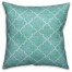 Teal Quatrefoil  Outdoor Throw Pillow