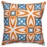 Orange and Blue Pattern  Outdoor Throw Pillow