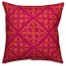Pink and Orange Boho Tribal  Outdoor Throw Pillow