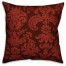 Red Damask  Outdoor Throw Pillow