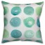 Teal Watercolor Polka Dots  Outdoor Throw Pillow