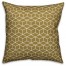 Gold Cubic Pattern  Outdoor Throw Pillow