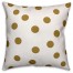 Gold Polka Dots  Outdoor Throw Pillow