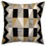 Gold and Black Contemporary Pattern  Outdoor Throw Pillow