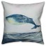 Watercolor Whale  Outdoor Coastal Throw Pillow