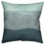 Blue Ombre Coastal Stripes  Outdoor Coastal Throw Pillow