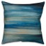 Coastal Blue Abstract  Outdoor Coastal Throw Pillow