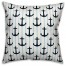 Nautical Anchors  Outdoor Coastal Throw Pillow