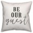 Be Our Guest Black and White  Outdoor Throw Pillow