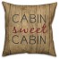 Rustic Cabin Sweet Cabin  Outdoor Throw Pillow