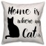 Home is Where My Cat Is  Outdoor Throw Pillow