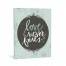 Love Never Fails Green Canvas Wall Art