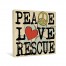 Peace Love Rescue Canvas Wall Art