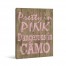 Pretty In Pink Dangerous in Camo Canvas Wall Art