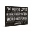So Loved The World Canvas Wall Art