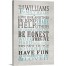 Family Rules Personalized Gallery Wrapped Canvas 16x20